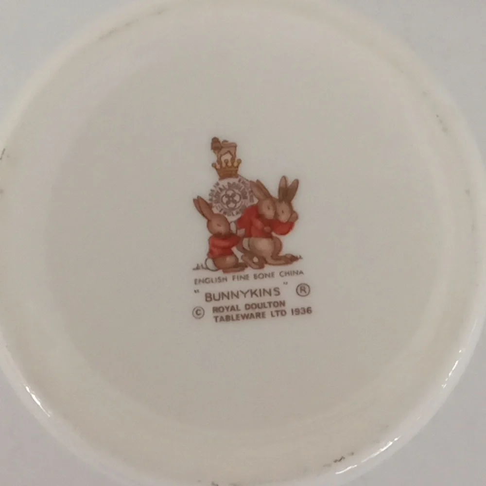 Royal Doulton Bunnykins Bone China Christmas Plate And Cup Set